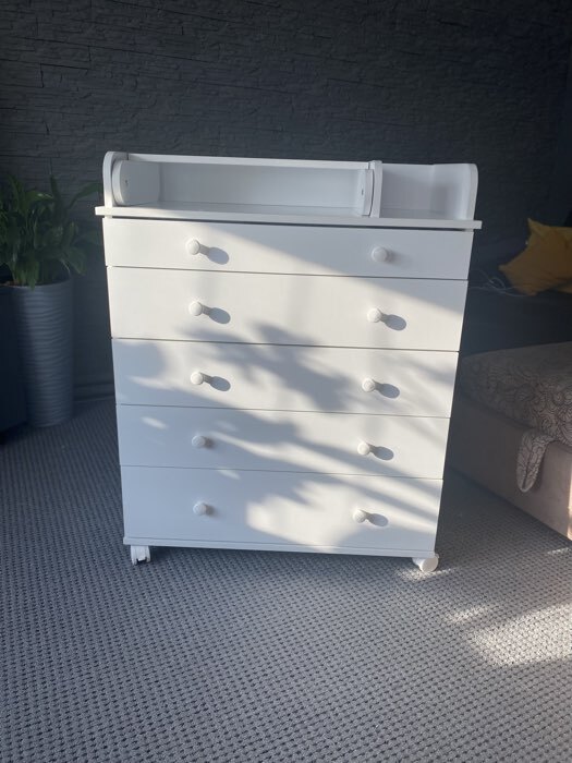 Фотография покупателя товара Комод пеленальный детский ИНКАНТО OSKAR V 800/5, 84×45×101 см, 5 ящиков, белый - Фото 1