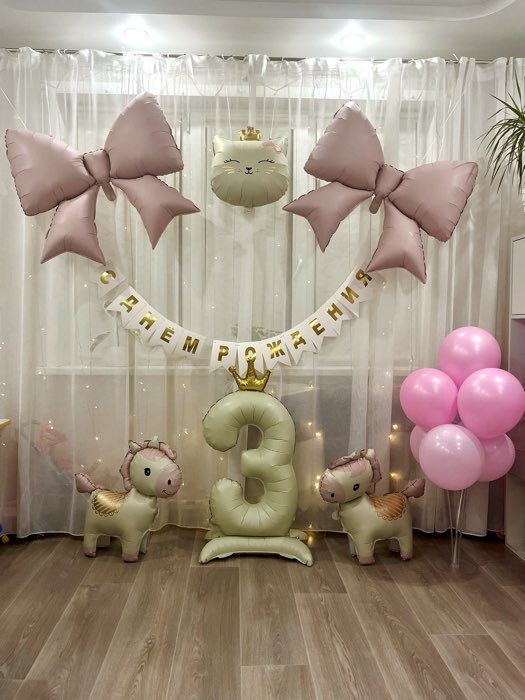 Фотография покупателя товара Шар воздушный фольгированный 42" «Цифра 1 с короной» на подставке - Фото 1