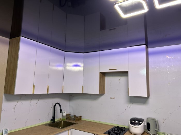 Фотография покупателя товара Кухонный гарнитур угловой «Рио» New, 1600×2000 мм, цвет белый глянец/дуб крафт/дуб вотан - Фото 3