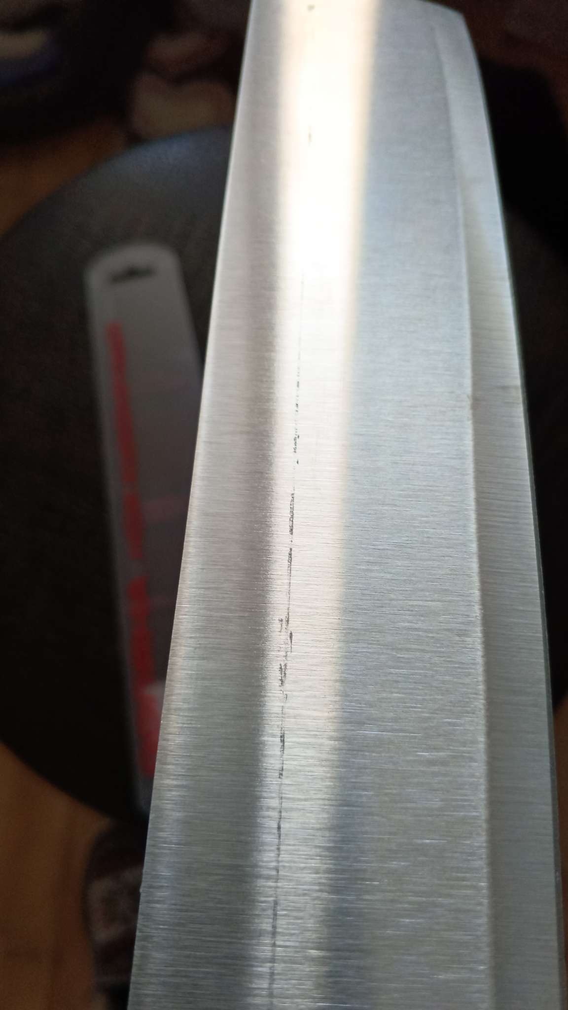 Фотография покупателя товара Нож - топорик кухонный Доляна Sparkle, лезвие 20 см, цвет белый - Фото 2