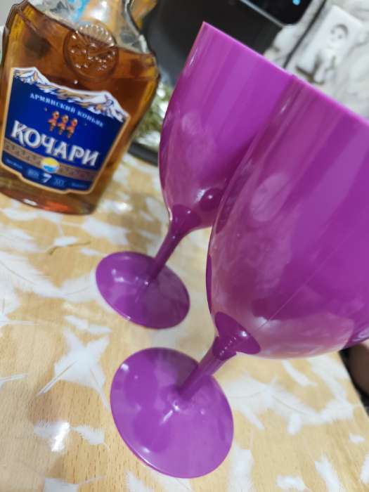 Фотография покупателя товара Бокал для вина «Салют», 400 мл, пластик, МИКС - Фото 1