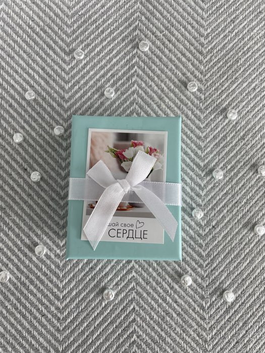 Фотография покупателя товара Набор коробочек подарочных 6 шт. под кольцо «Тиффани», 5×5 см, (полезная часть 4.4×4.4 см), бирюзовый - Фото 1