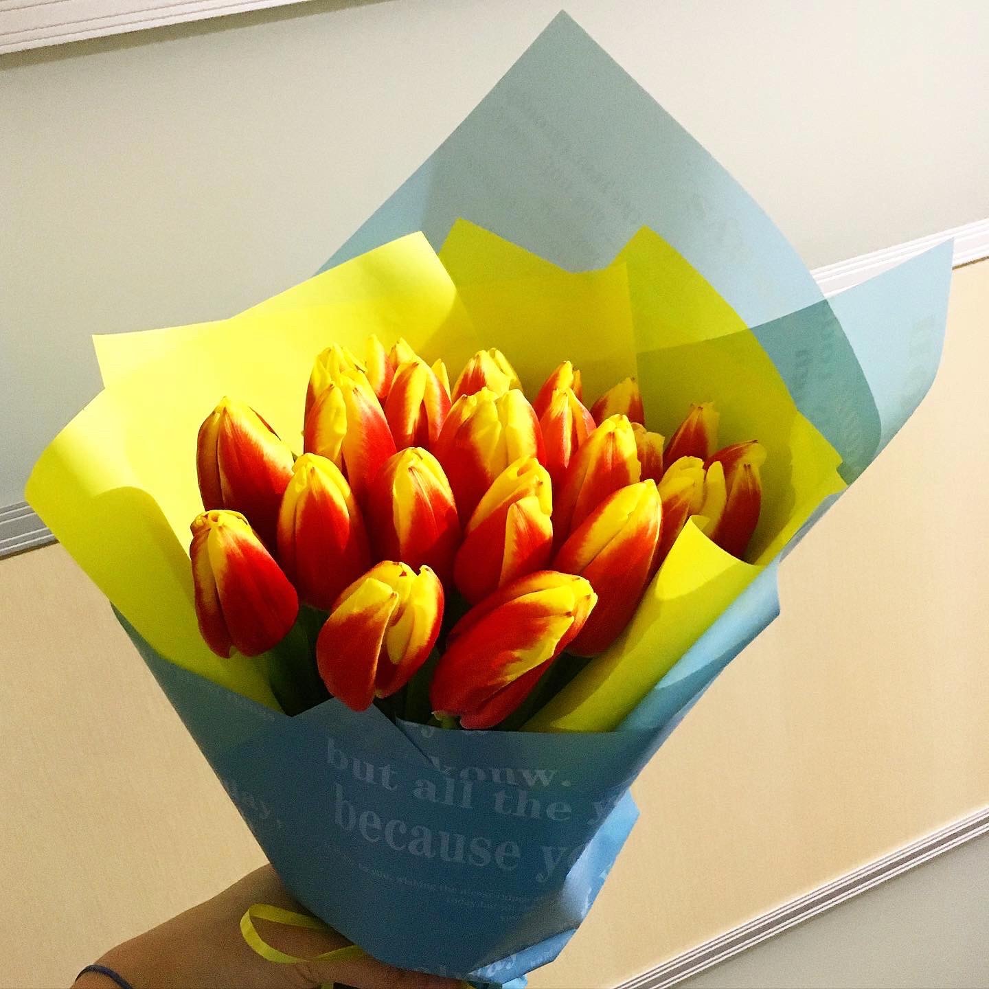 Фотография покупателя товара Калька для цветов «Жёлтый», 0,5 х 10 м - Фото 5