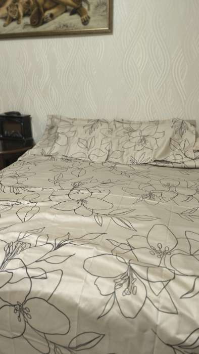 Фотография покупателя товара Постельное бельё 1.5-спальное «Этель» Graphic flowers, мако-сатин - Фото 1