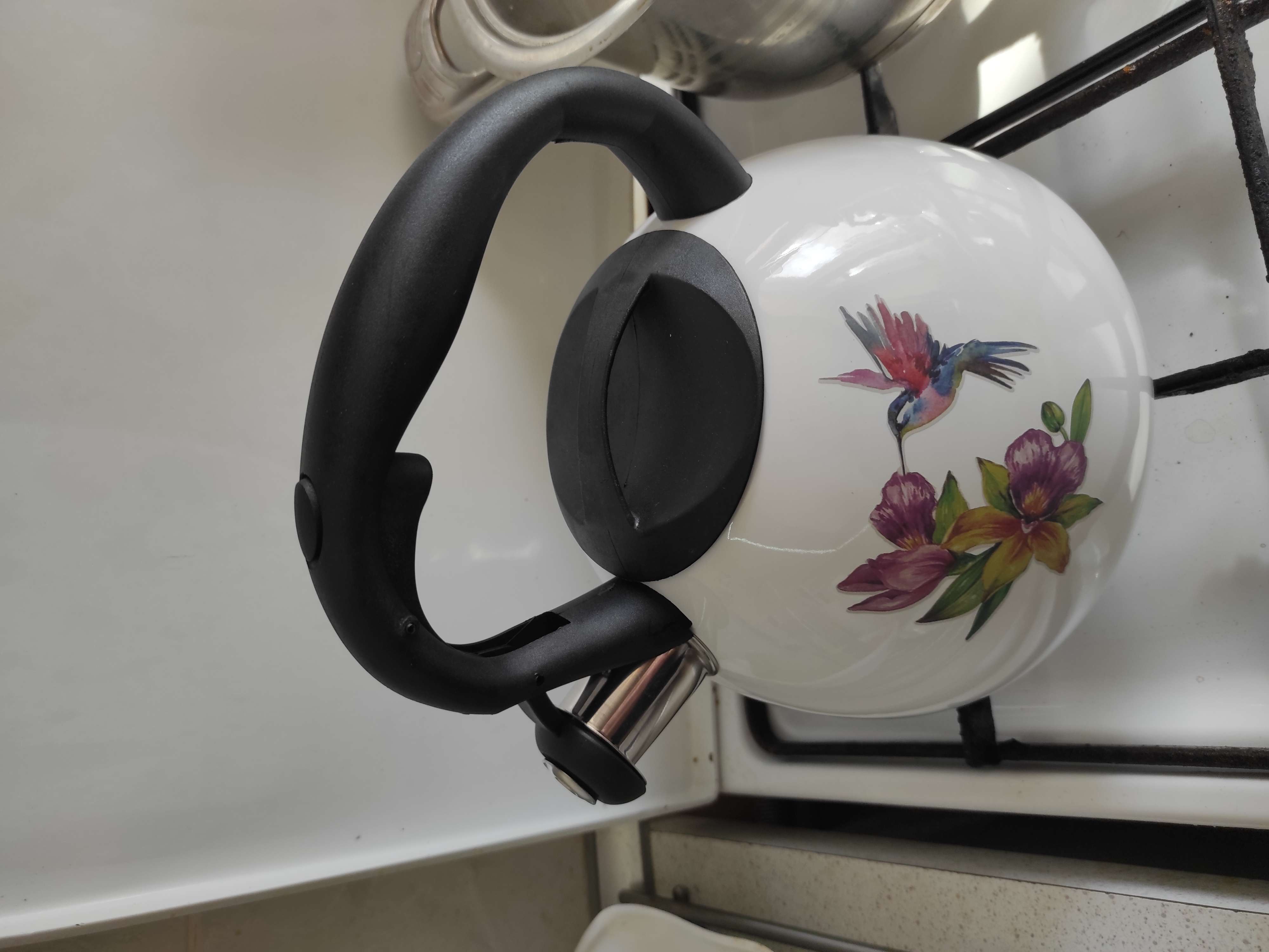 Фотография покупателя товара Чайник со свистком из нержавеющей стали Доляна «Колибри», 3 л, с индикатором нагрева
