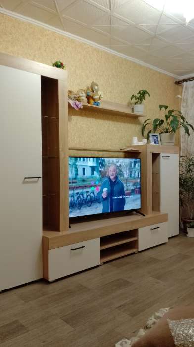 Фотография покупателя товара Стенка в гостиную «Дельта», 2648×456×1874 мм, цвет сонома/белый - Фото 4