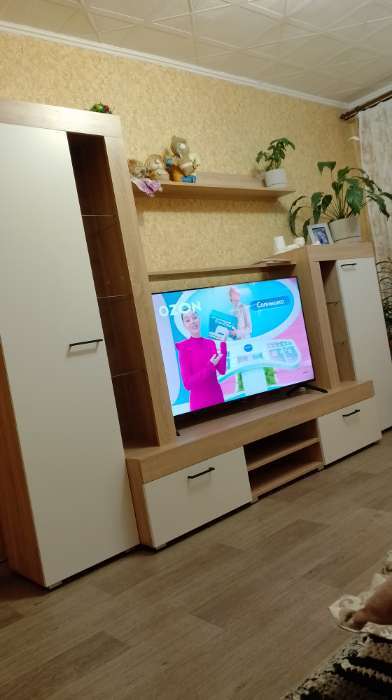 Фотография покупателя товара Стенка в гостиную «Дельта», 2648×456×1874 мм, цвет сонома/белый - Фото 5