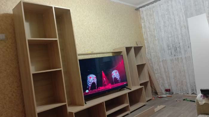 Фотография покупателя товара Стенка в гостиную «Дельта», 2648×456×1874 мм, цвет сонома/белый - Фото 2