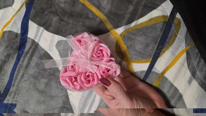 Фотография покупателя товара Мыльные розочки, розовые, набор 6 шт., в коробке - Фото 10