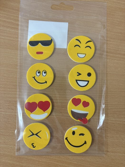 Фотография покупателя товара Набор наклеек из EVA «Смайлики», 8 шт., МИКС - Фото 1