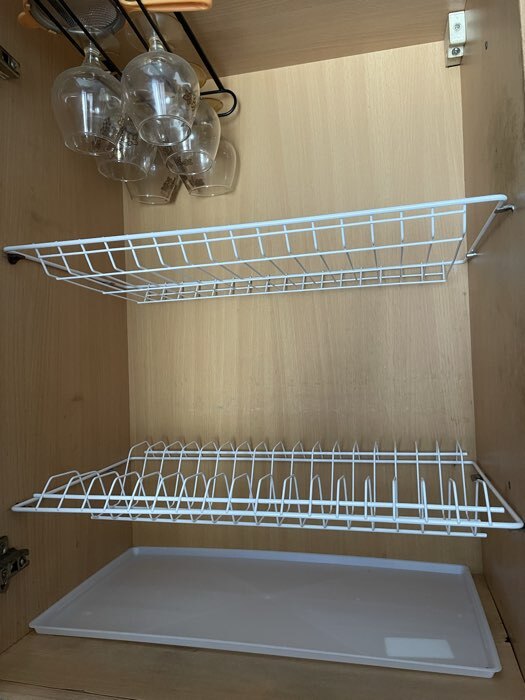 Фотография покупателя товара Сушилка для посуды с поддоном для шкафа 50 см, 46.5×25.6 см, белая - Фото 5