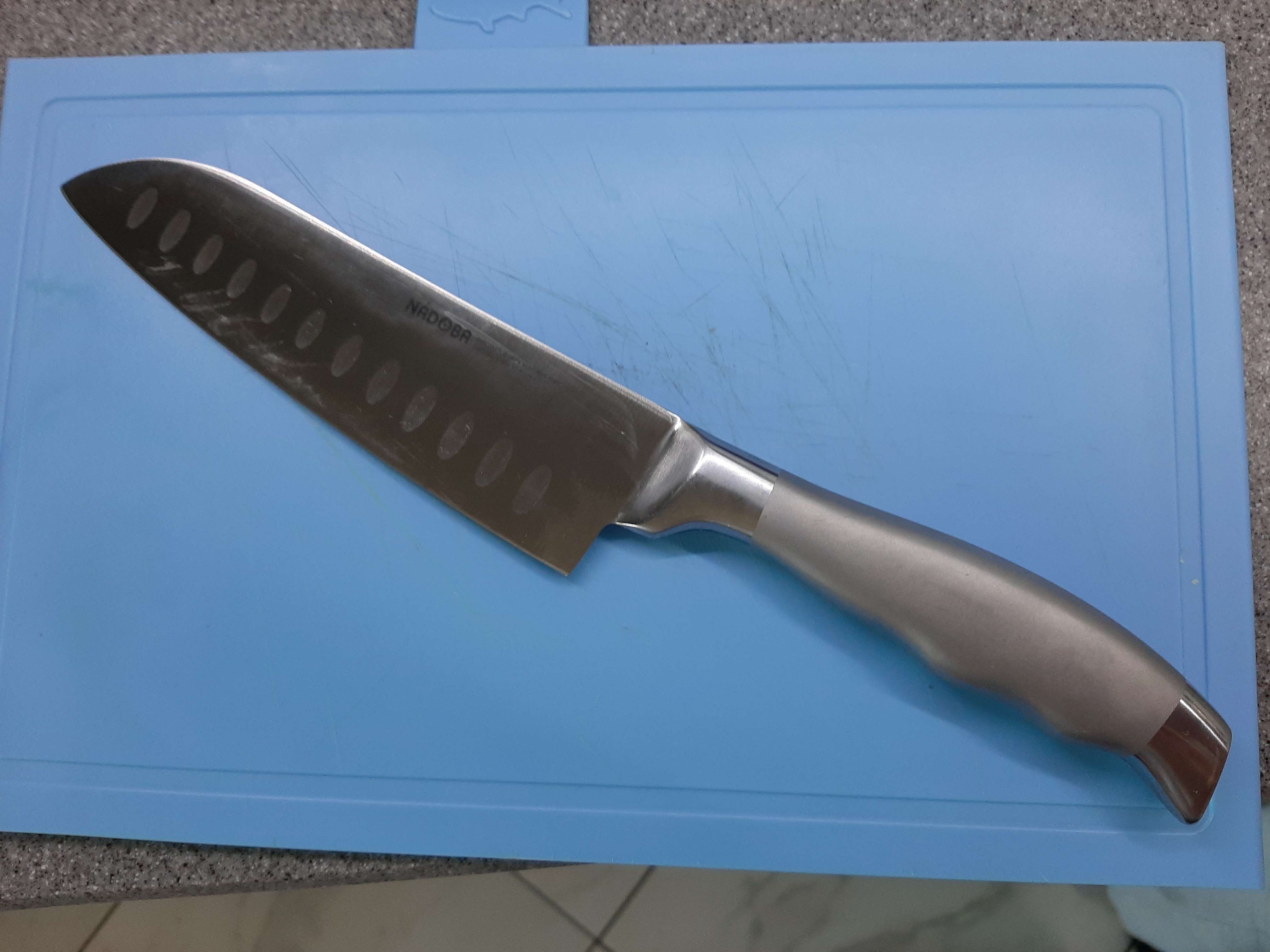 Фотография покупателя товара Нож кухонный NADOBA MARTA Сантоку, лезвие 17,5 см, ручка из стали - Фото 1