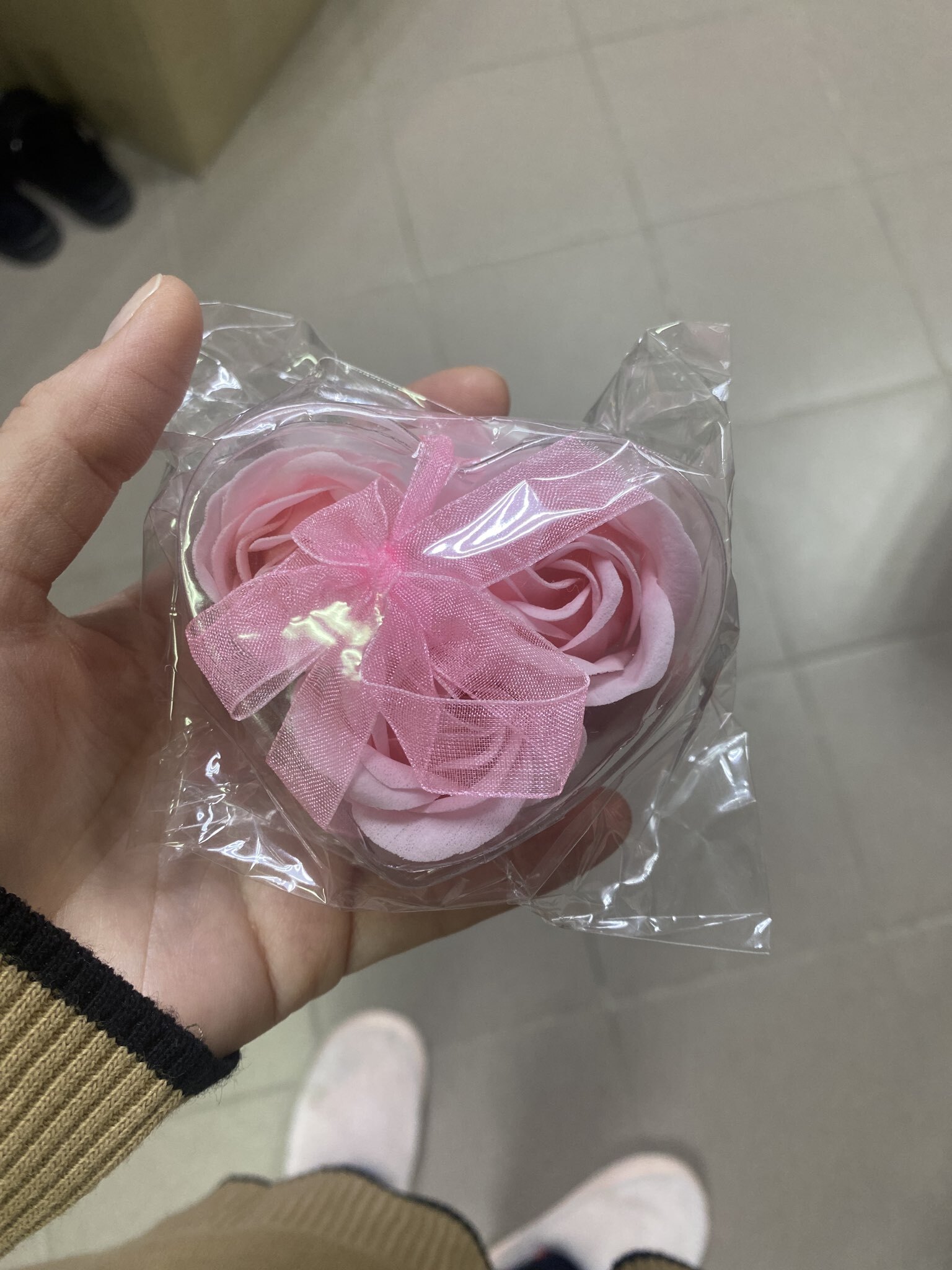 Фотография покупателя товара Мыльные розочки, фуксия, набор 3 шт., в коробке - Фото 1