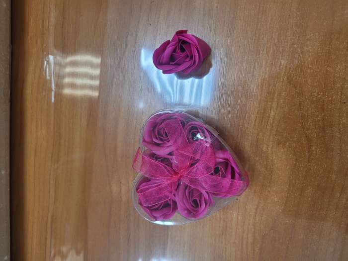 Фотография покупателя товара Мыльные розочки, розовые, набор 6 шт., в коробке - Фото 1