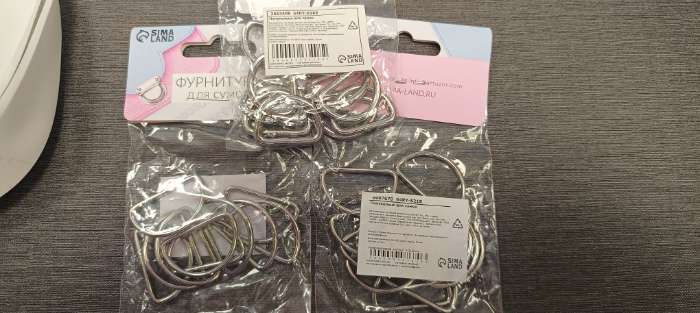 Фотография покупателя товара Полукольца для сумок, d=25 мм, толщина - 3 мм, 10 шт., цвет серебряный - Фото 13