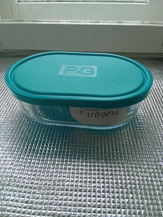 Фотография покупателя товара Контейнер Peanut, 1050 мл, с крышкой, стекло, голубой - Фото 1