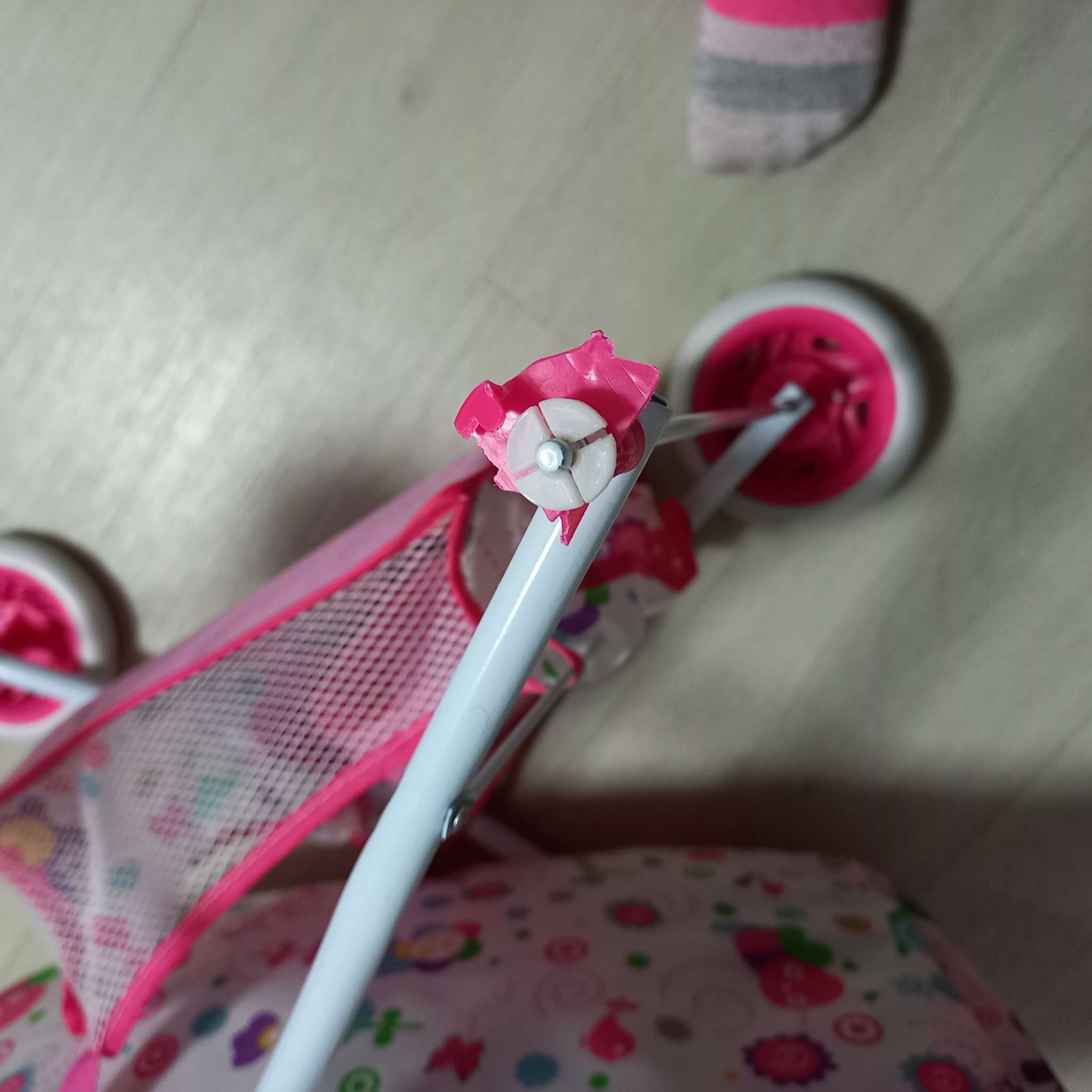 Фотография покупателя товара Коляска для кукол, универсальная, с корзиной, металлический каркас - Фото 2