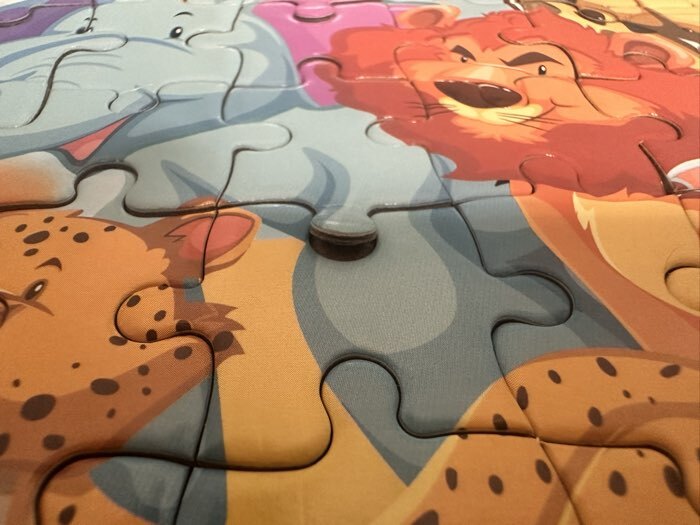 Фотография покупателя товара Пазл в тубусе «Зверята джунглей», 96 деталей - Фото 2