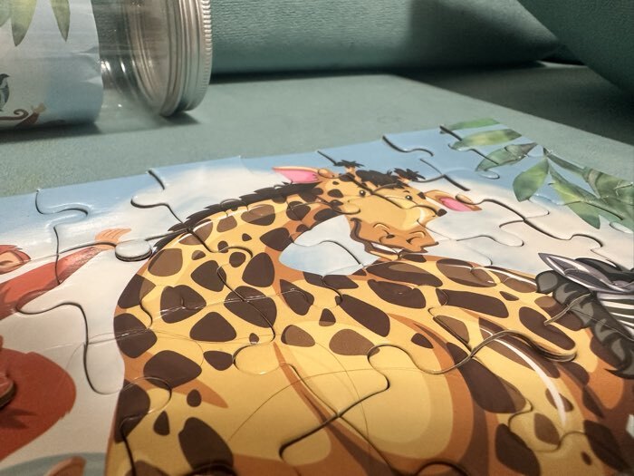 Фотография покупателя товара Пазл в тубусе «Зверята джунглей», 96 деталей - Фото 4