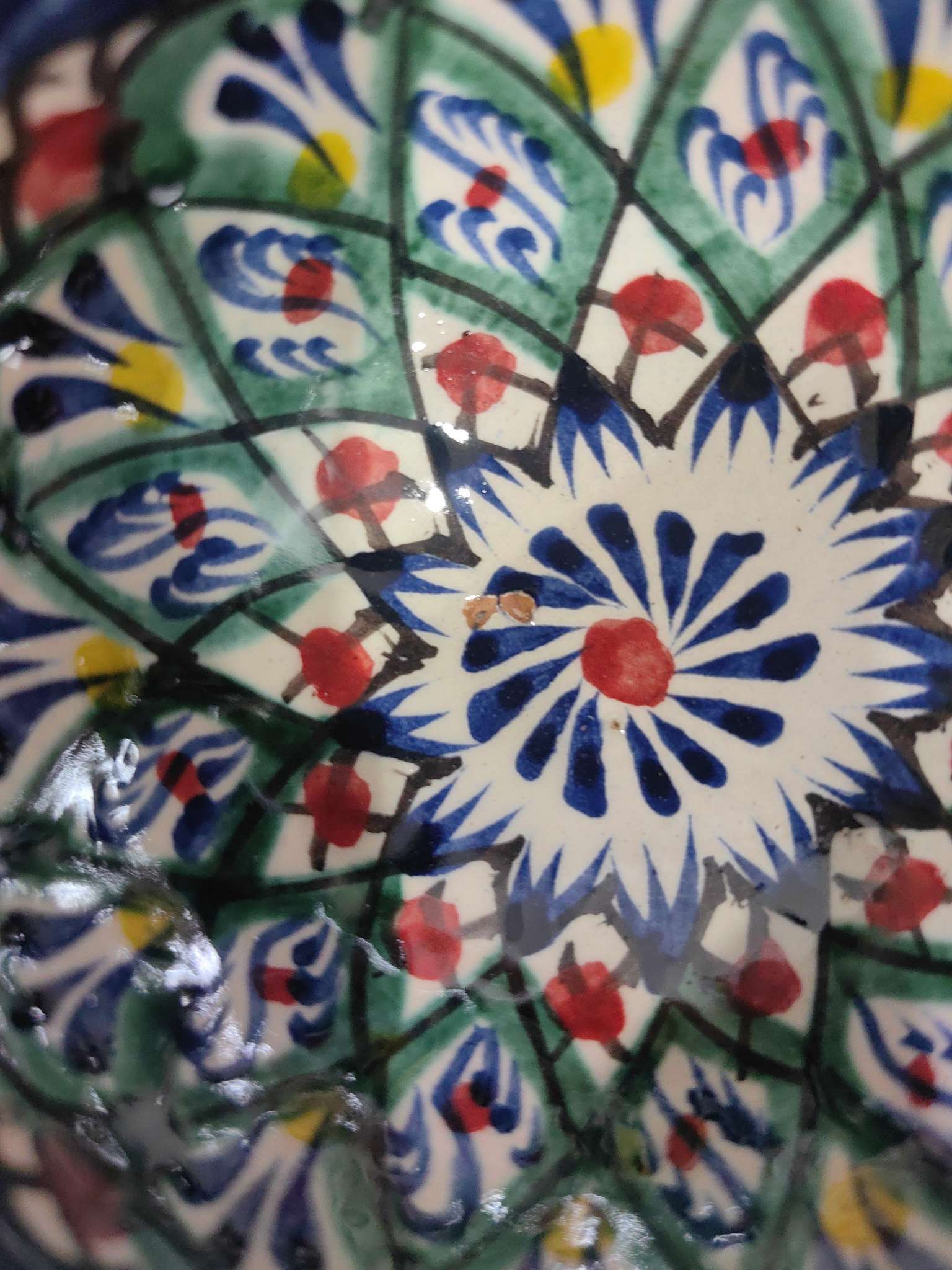 Фотография покупателя товара Пиала узбекская Риштанская Керамика «Узоры», d=9.5 см, МИКС - Фото 2