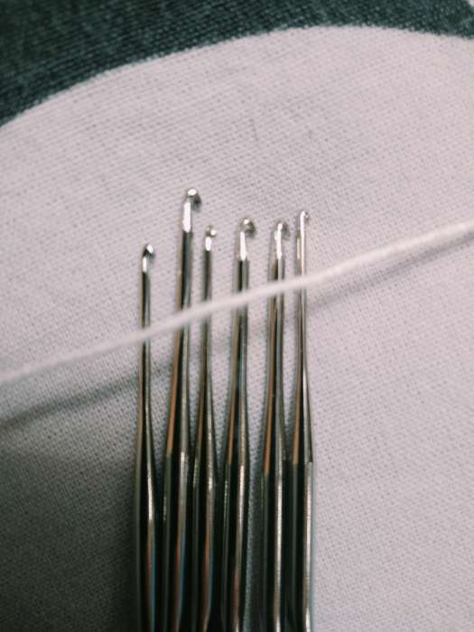 Фотография покупателя товара Набор крючков для вязания, d=0.5-1 мм, 12 см, 6 шт. - Фото 3