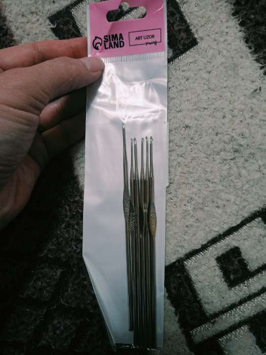 Фотография покупателя товара Набор крючков для вязания, d=0.5-1 мм, 12 см, 6 шт. - Фото 1