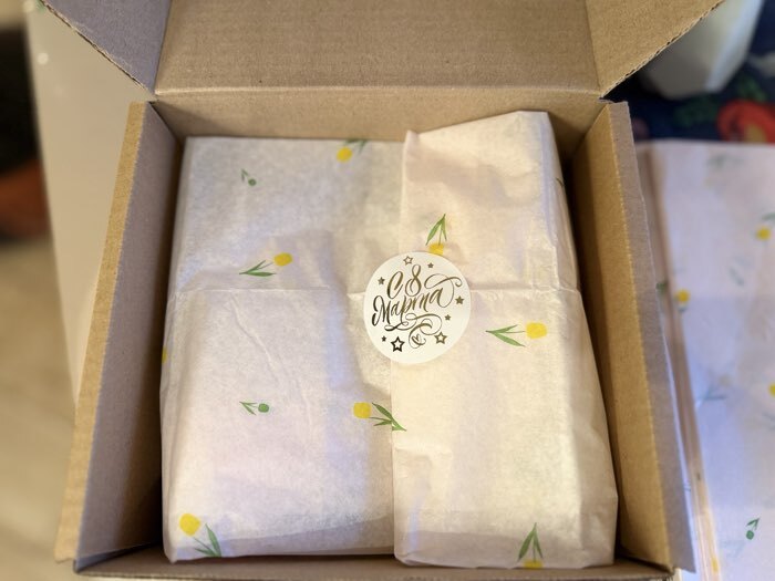 Фотография покупателя товара Бумага упаковочная тишью, «Цветы», розовый, 50 см × 70 см 17 грамм - Фото 2