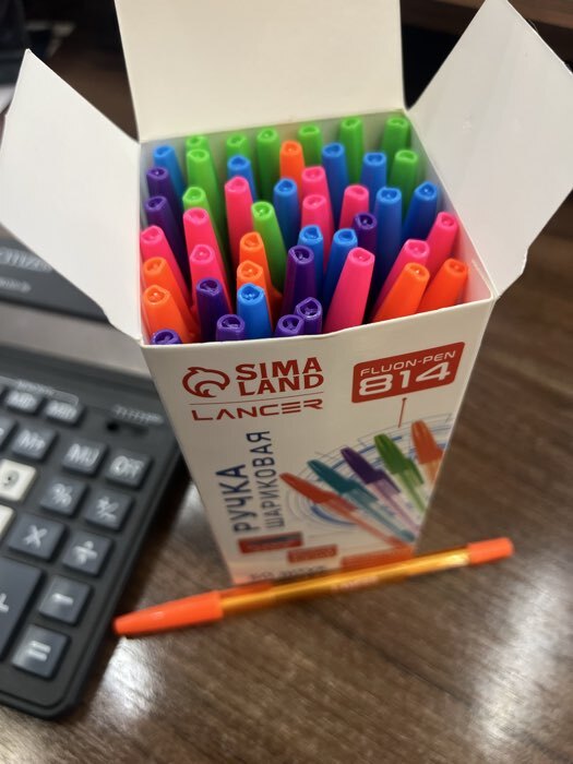 Фотография покупателя товара Ручка шариковая LANCER. Fluo 814, синий стержень, узел 0.5 мм, ароматизированная, МИКС - Фото 1