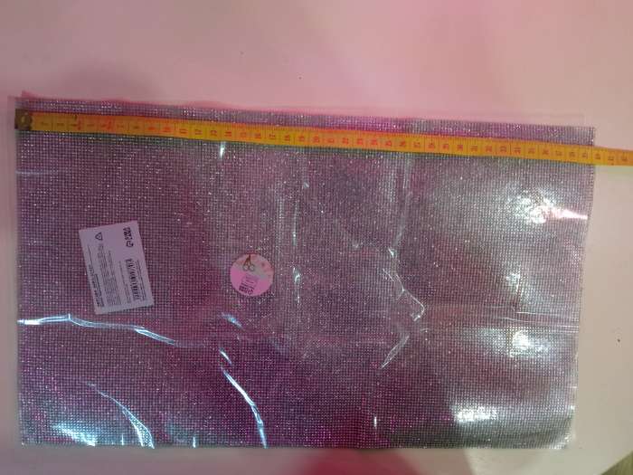 Фотография покупателя товара Стразы термоклеевые на листе, d = 3 мм, 40 × 24 см, цвет серебряный