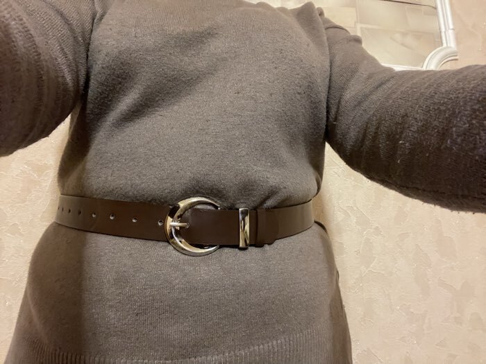 Фотография покупателя товара Ремень женский с винтом, 110×3.3 см, пряжка металл, серебристая, красный - Фото 3