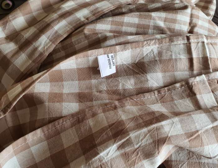 Фотография покупателя товара Пододеяльник 2-спальный «Этель» Beige cage, 180×220 см, жатый хлопок - Фото 2