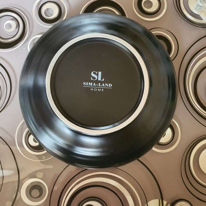 Фотография покупателя товара Тарелки глубокие SL Home «Дарк», d=18.5 см, набор 2 шт., фарфор, чёрные - Фото 2