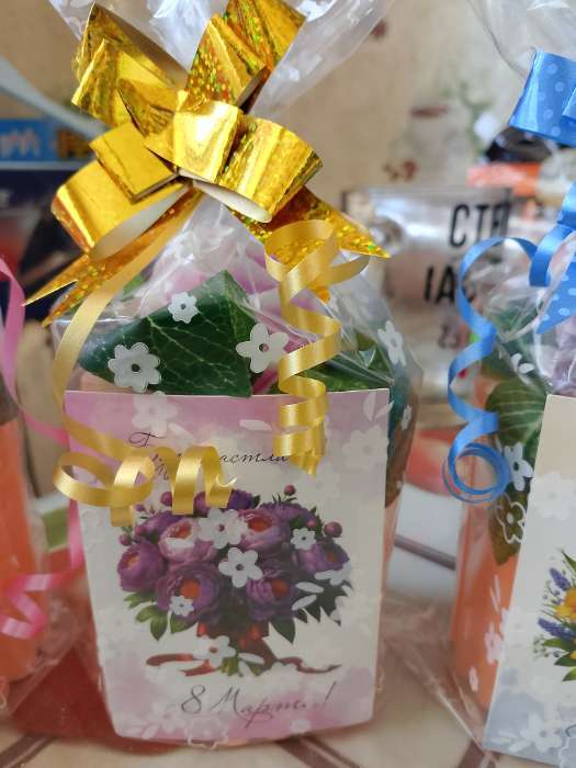 Фотография покупателя товара Подарочный бант - бабочка №1.8, розовый, для упаковки подарков - Фото 6