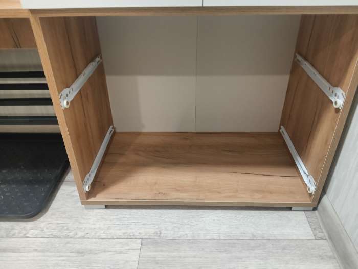 Фотография покупателя товара Прихожая «Домино», 1500×350×2116 мм, цвет крафт золотой/белый - Фото 41