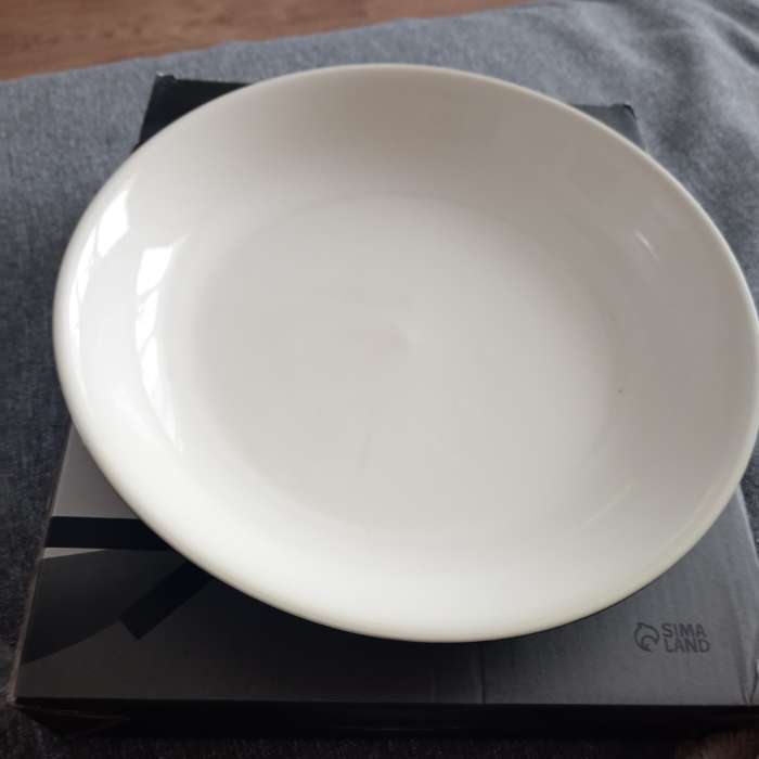 Фотография покупателя товара Тарелки Magistro Matt black, 950 мл, 23.5×4 см, набор 2 шт., фарфор, белые, чёрные - Фото 3