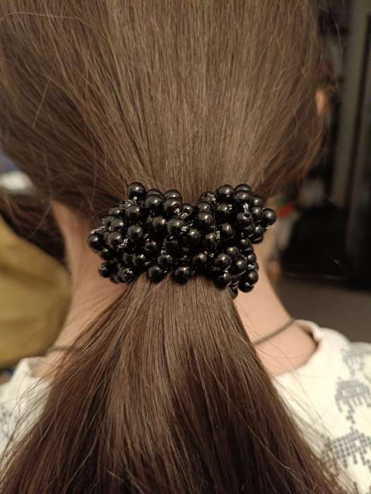 Фотография покупателя товара Резинка для волос QF «Жемчужная сказка», кремовая - Фото 1