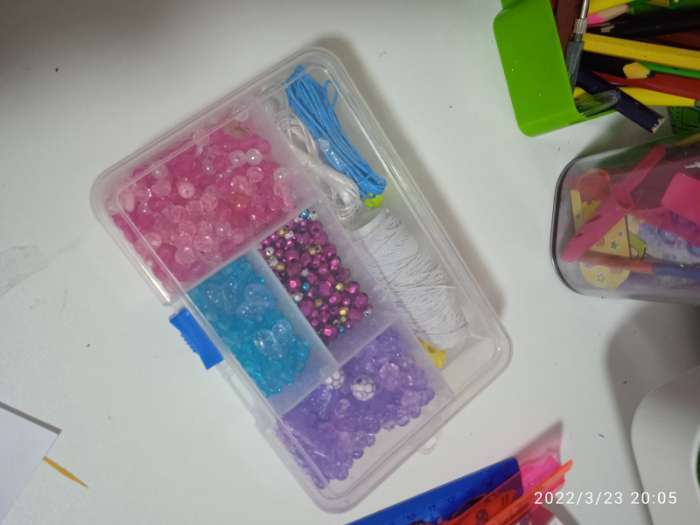 Фотография покупателя товара Бокс пластиковый для хранения, 5 отделений, 14,5×10,5×3,5 см, цвет МИКС - Фото 2