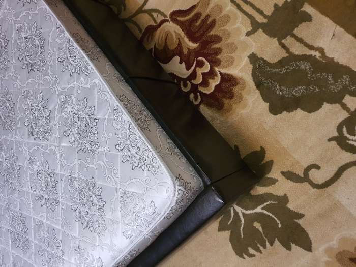 Фотография покупателя товара Кровать «Космопорт» без ПМ, 160×200 см, экокожа, цвет горький шоколад - Фото 2