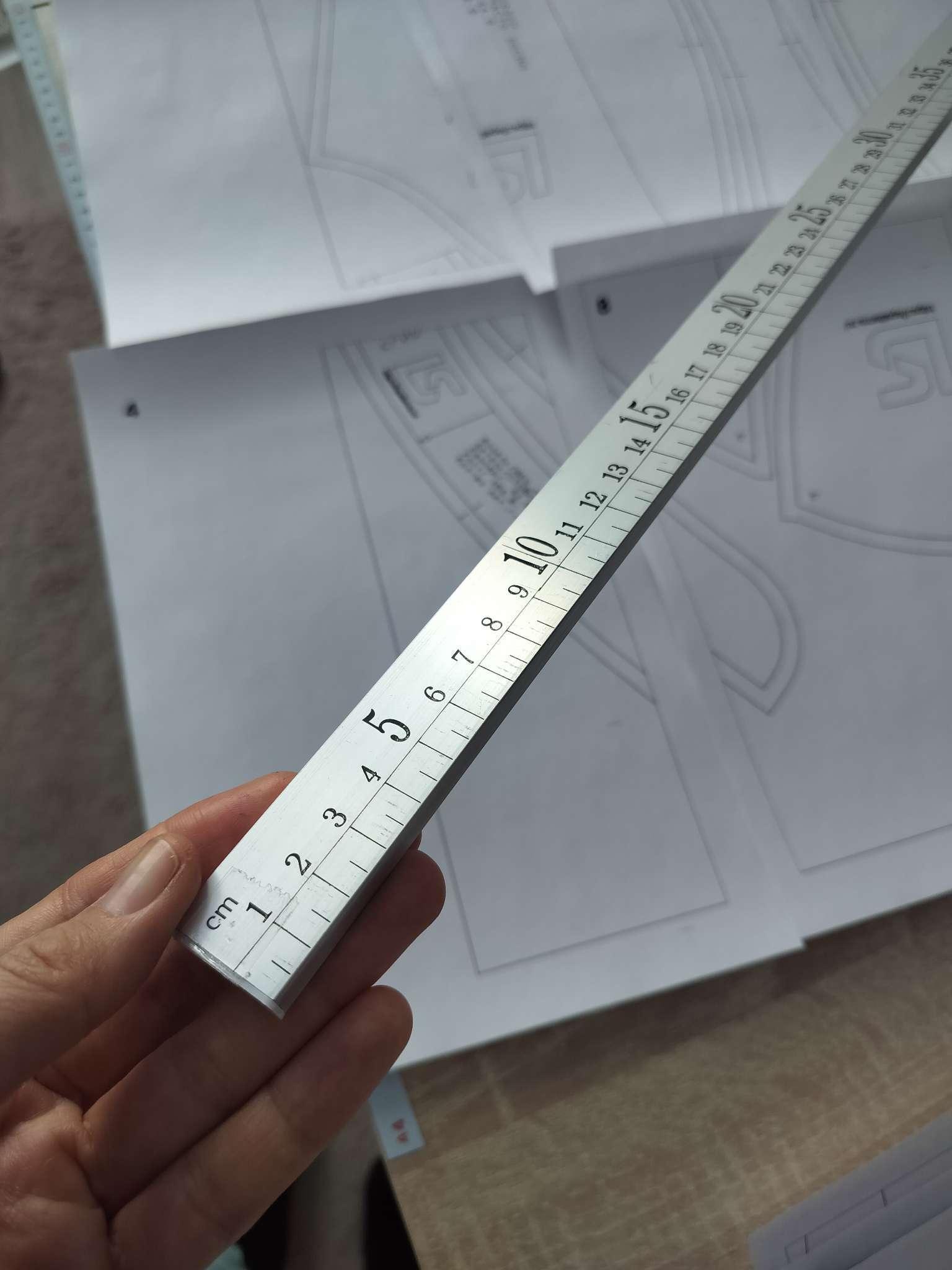 Фотография покупателя товара Метр металлический, 100 см, см/дюймы - Фото 1