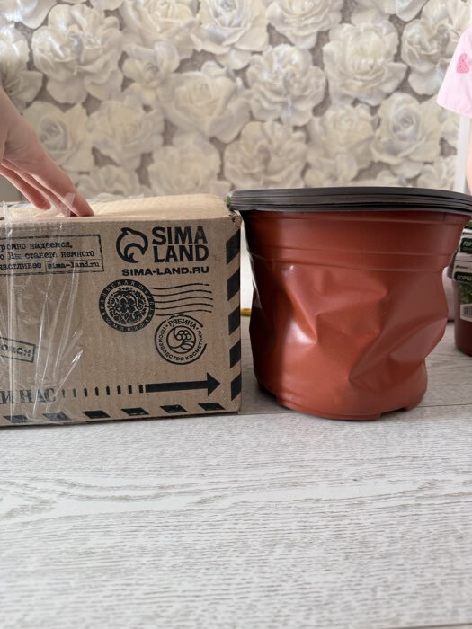 Фотография покупателя товара Горшок для рассады, 3.5 л, d=20 см, h=16 см, мягкий пластик, терракот, Greengo - Фото 37