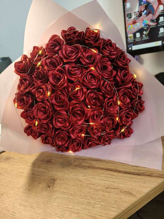 Фотография покупателя товара Гирлянда «Нить» 1 м роса, IP20, серебристая нить, 10 LED, свечение белое, 3 режима, батарейки AG13×3 (в комплекте) - Фото 1