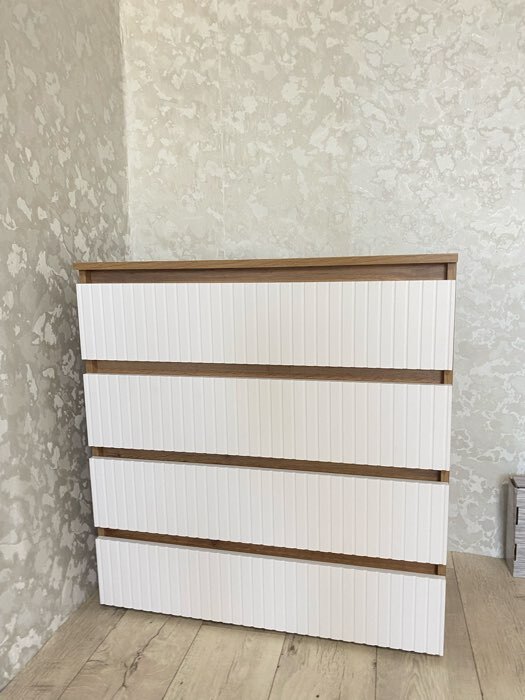 Фотография покупателя товара УЦЕНКА Комод 6 ящиков Ника, 500х430х1244, Мокко софт/ Дуб вотан - Фото 1