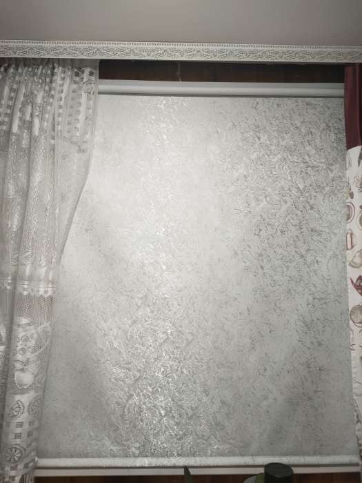 Фотография покупателя товара Рулонная штора блэкаут «Фрост», 48 х 175 см, цвет белый - Фото 1