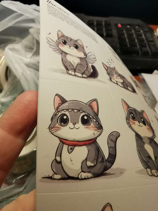 Фотография покупателя товара Наклейки детские «Котики», 11×16 см - Фото 2