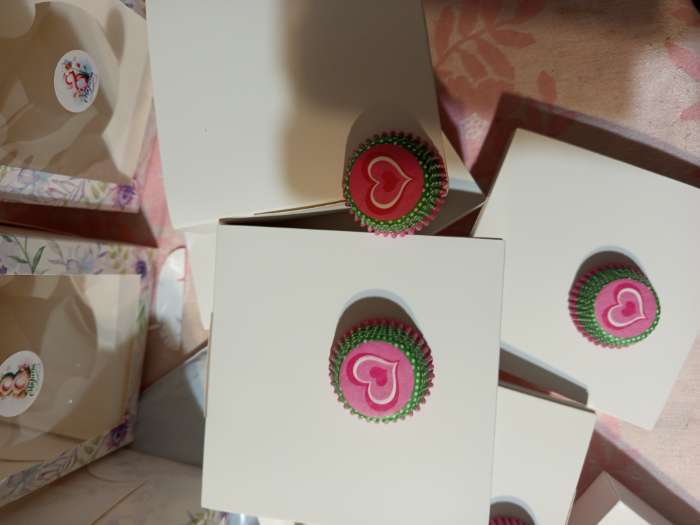 Фотография покупателя товара Форма для выпечки и упаковки конфет бумажная UPAK LAND «Сердце», 3.5×2 см, одноразовая, зелёная - Фото 1