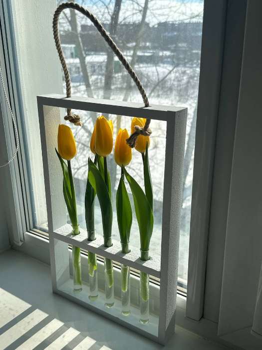 Фотография покупателя товара Подарочный ящик «Рамка», 26×4×40 см, деревянный, 5 колб, белый - Фото 45