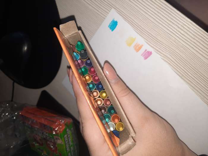 Фотография покупателя товара Мелки восковые Calligrata, цветные, 24 цвета, 93×8 мм - Фото 80