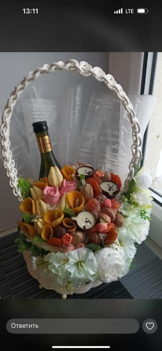 Фотография покупателя товара Пленка для цветов, матовая,«Комплимент» белый, 0.6×10 м - Фото 1