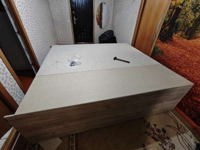 Фотография покупателя товара Шкаф - купе «Альянс», с зеркалом, 2000×620×2200 мм, цвет кашемир/крафт серый - Фото 3