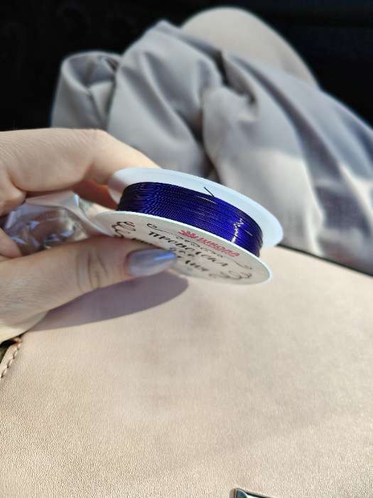 Фотография покупателя товара Проволока для творчества и бисероплетения, d=0.3 мм, 10 м, фиолетовый - Фото 1